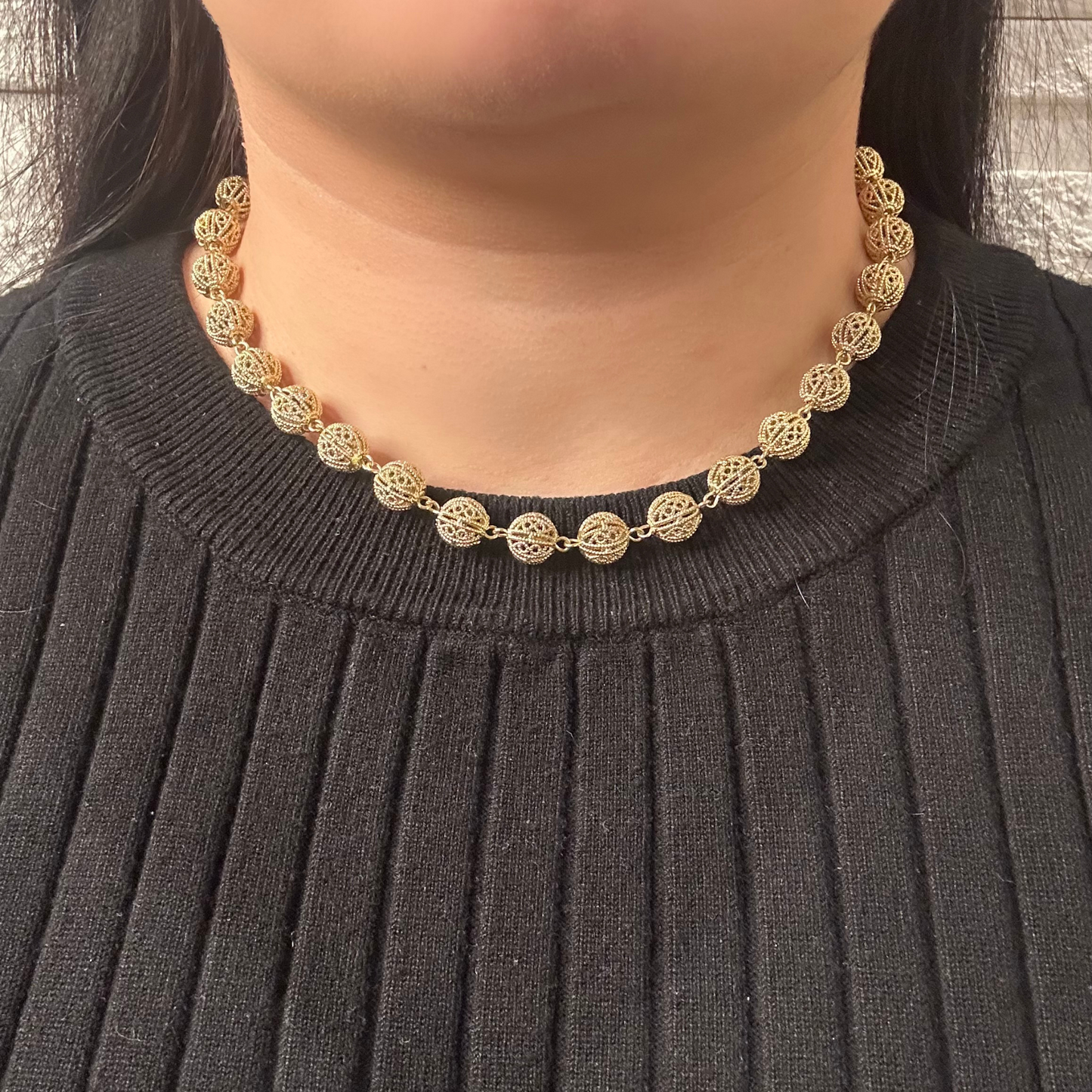 Collier bolas de contas