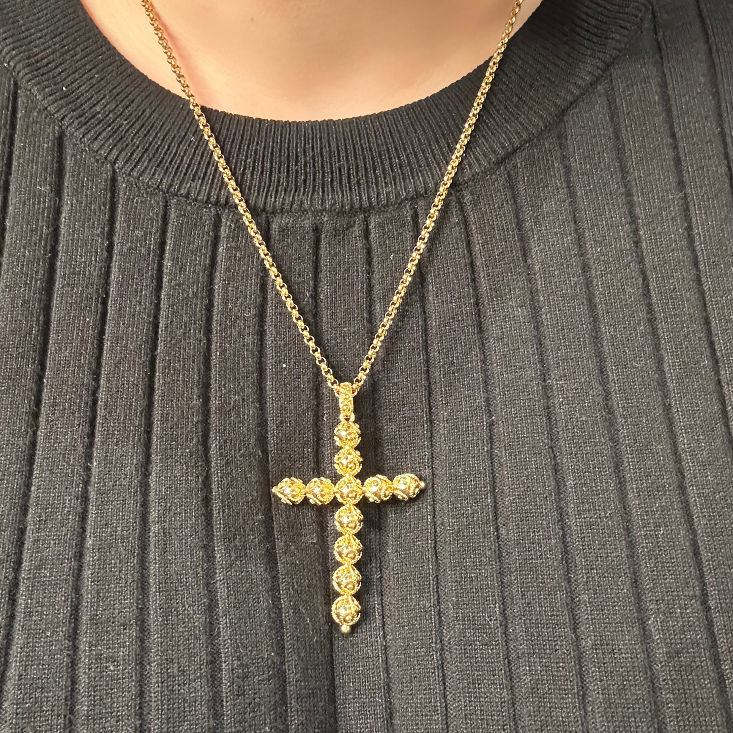 Collier Cruz de Contas