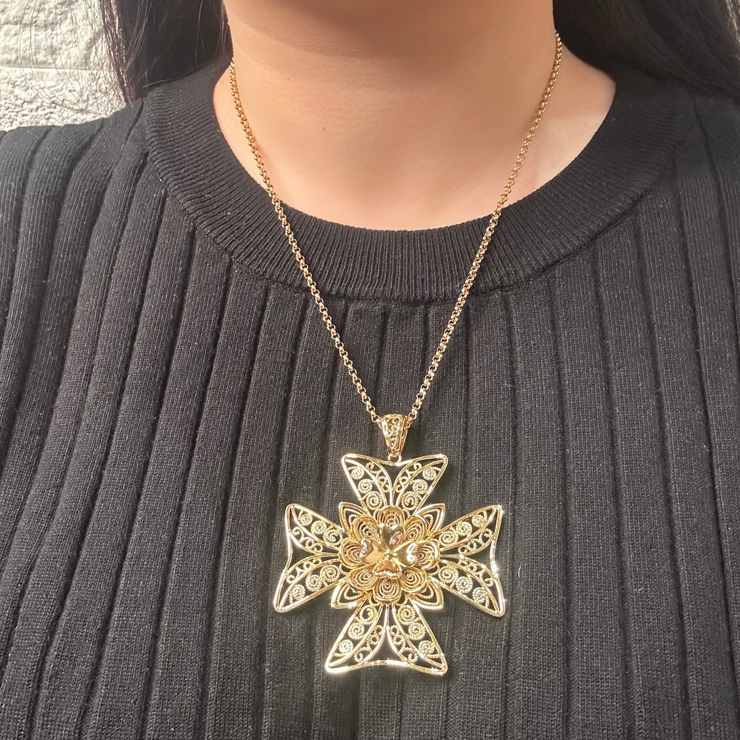 Collier Grande Cruz de Malta